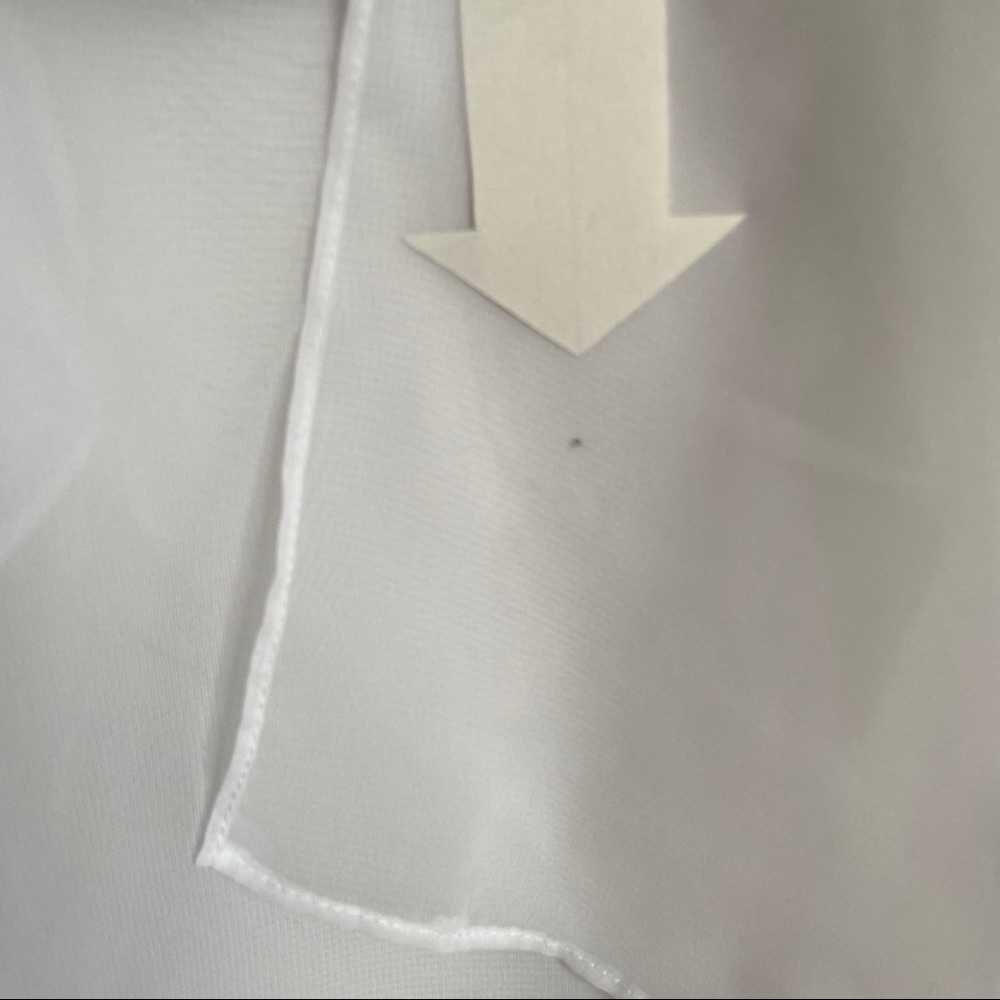 VINTAGE • Frederick’s of Hollywood 2010s white Sheer Lace Robe Cottagecore L - Picture 7 of 7
